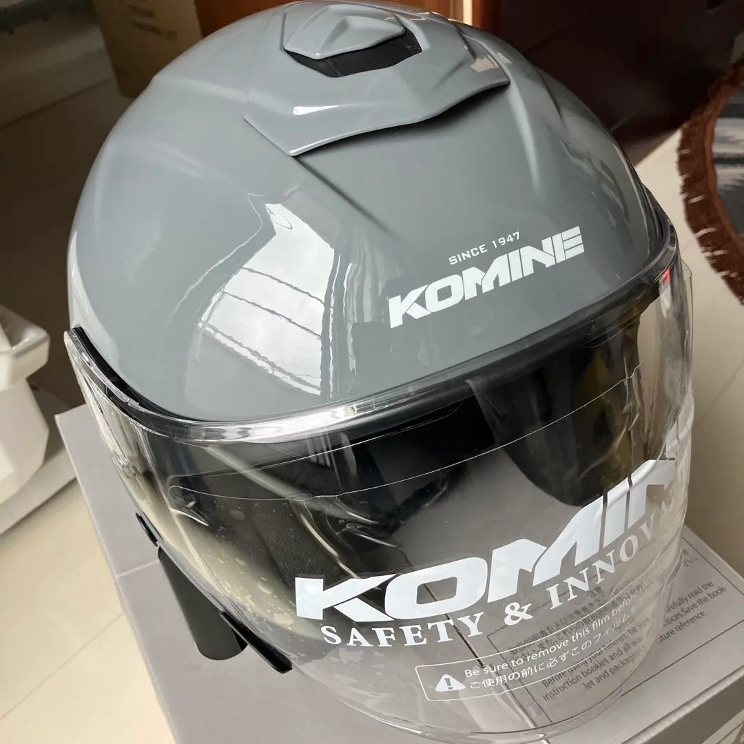 KOMINE ジェットヘルメット HK-172バサルトグレーXLほぼ新品 コミネ HK-172 FL コンポジット FRP ジェットヘルメット + KK