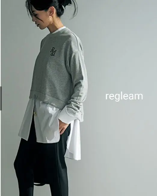 新品未使用 regleam リグリーム ラウンドヘムスウェットプルオーバー 3600024F0724_m1_a068.jpg