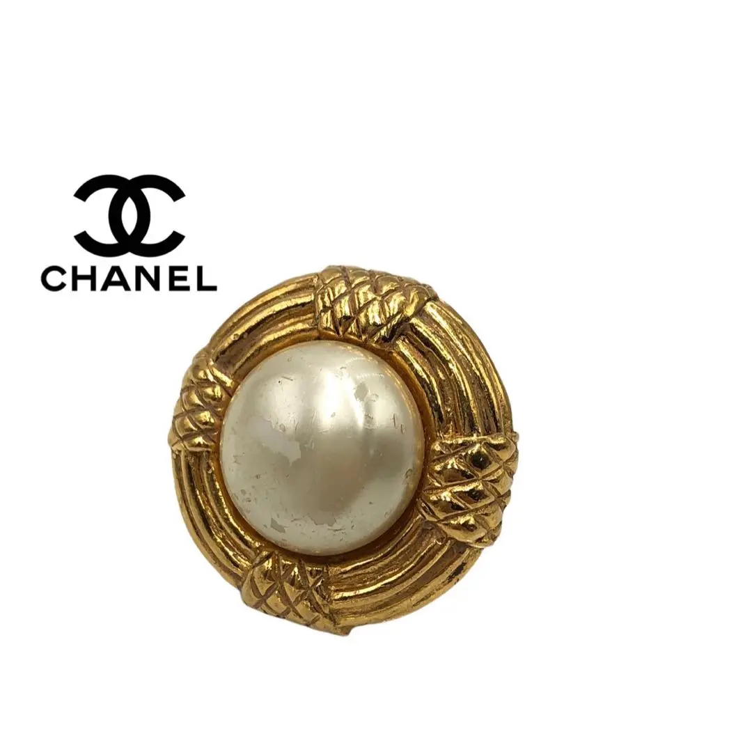 Thumbnail of Chanel earring, single, Coco Mark, pearl, gold, stylish, women's hardware
