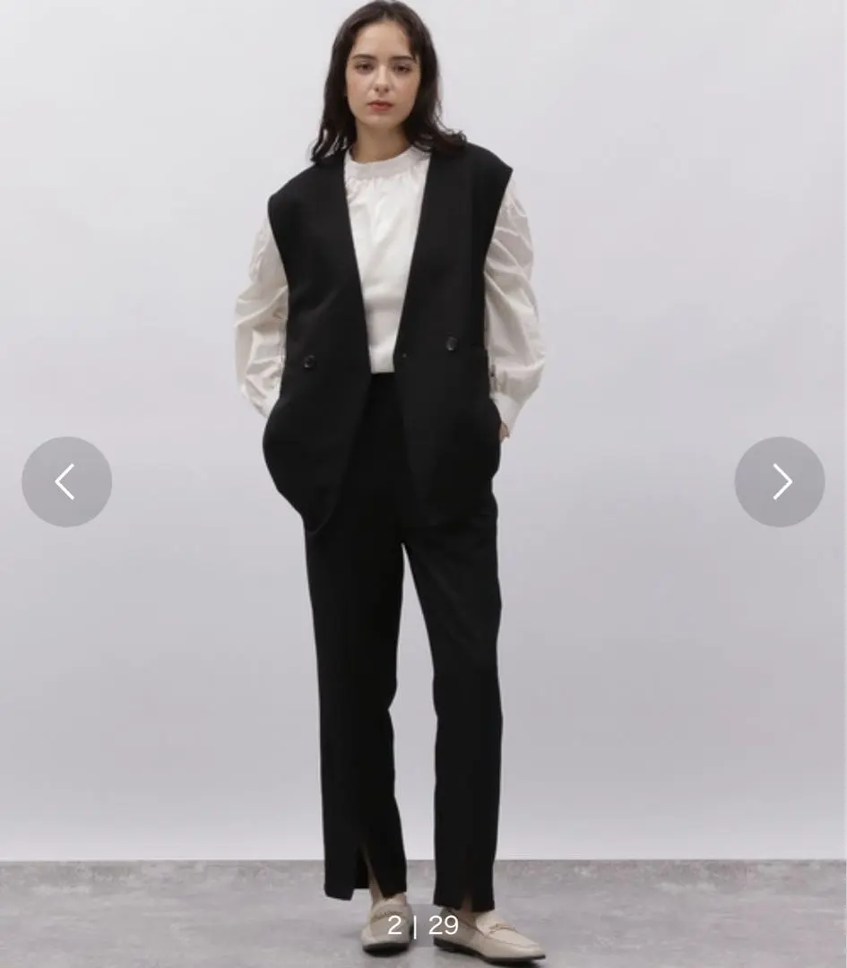 Thumbnail of LAKOLE Double-Breasted Vest, Black, M