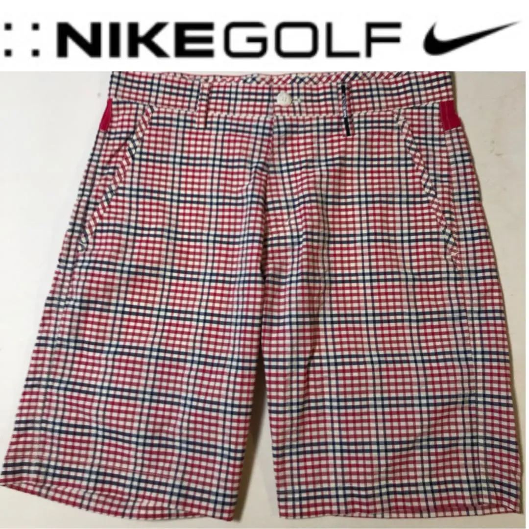 Thumbnail of Nike Golf Half Pants Red Check Size 31