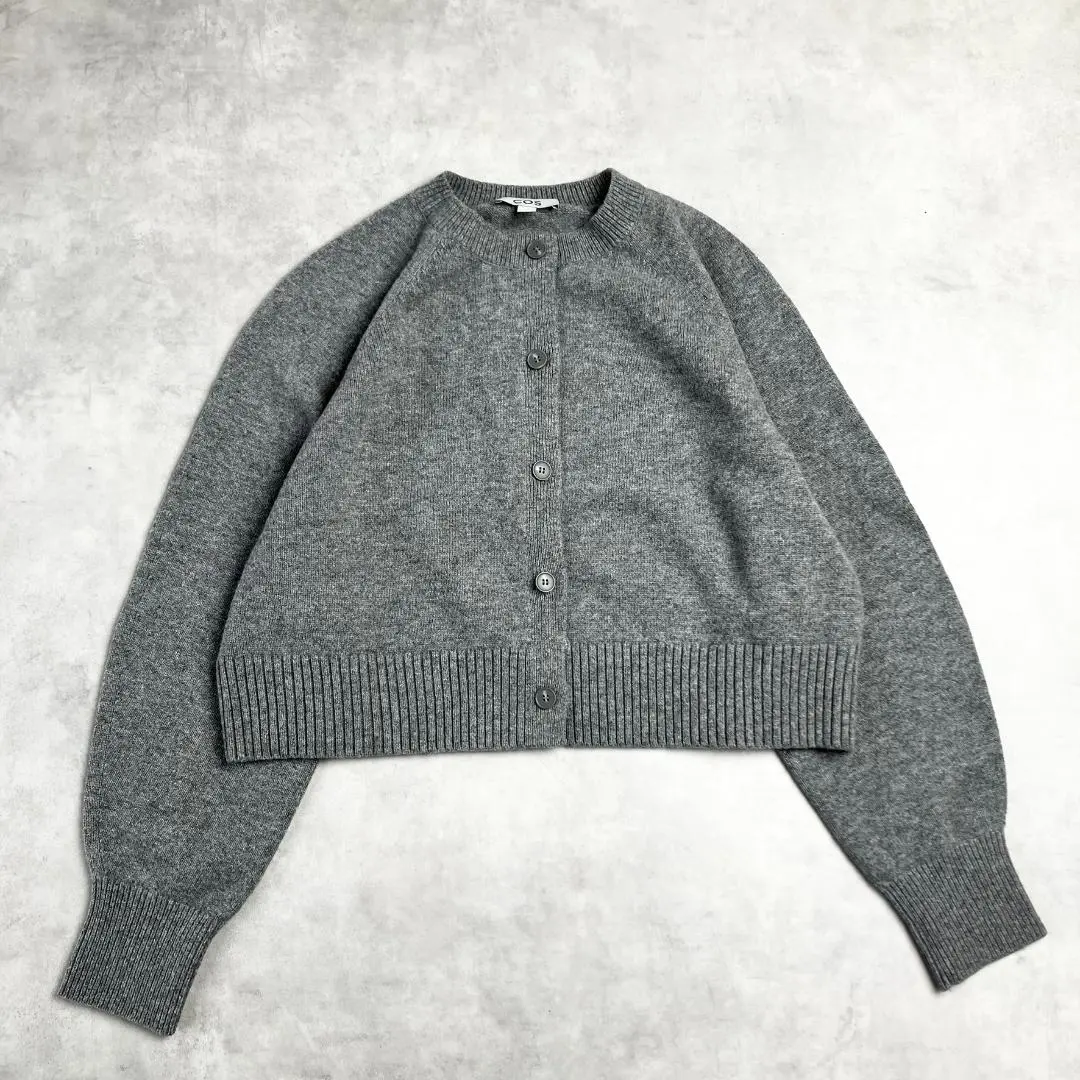 Thumbnail of Excellent Condition COS H&M 100% Wool Short Cardigan Gray 639