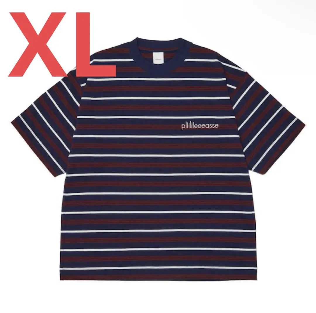 トップス plllllleeeasse multi stripe short tee L 2025年最新】plllllleeeasse multi stripe short sleeveの人気