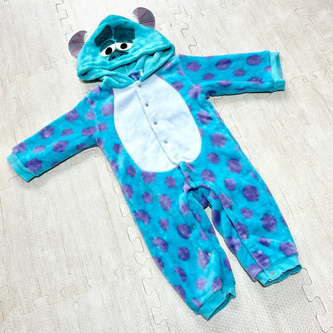 怪獸電力公司 毛怪風 蓬鬆連身衣 80碼 嬰兒 包屁衣 的縮圖