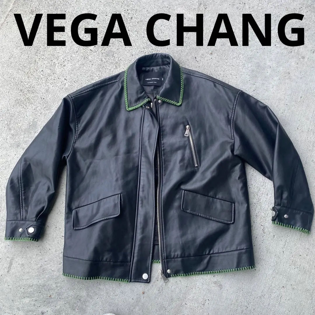新品 VEGA CHANG フェイクレザージャケット S 新品 VEGA CHANG フェイクレザージャケット S