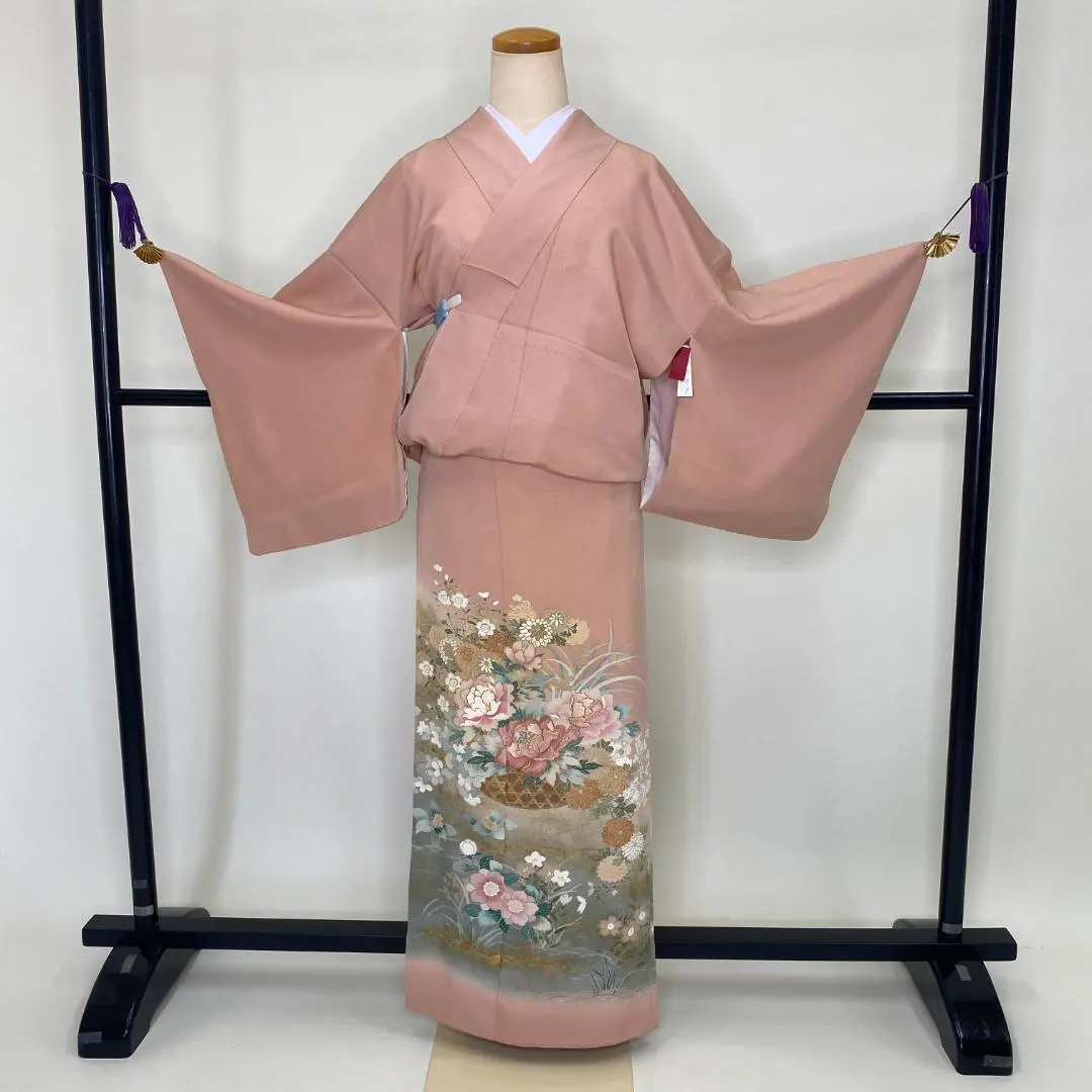 Thumbnail of Iro-tomesode ★ Silk ★ Pink ★ Stage Costume ★ Practice Wear ★ Yukitake 67cm ★ Used It-5