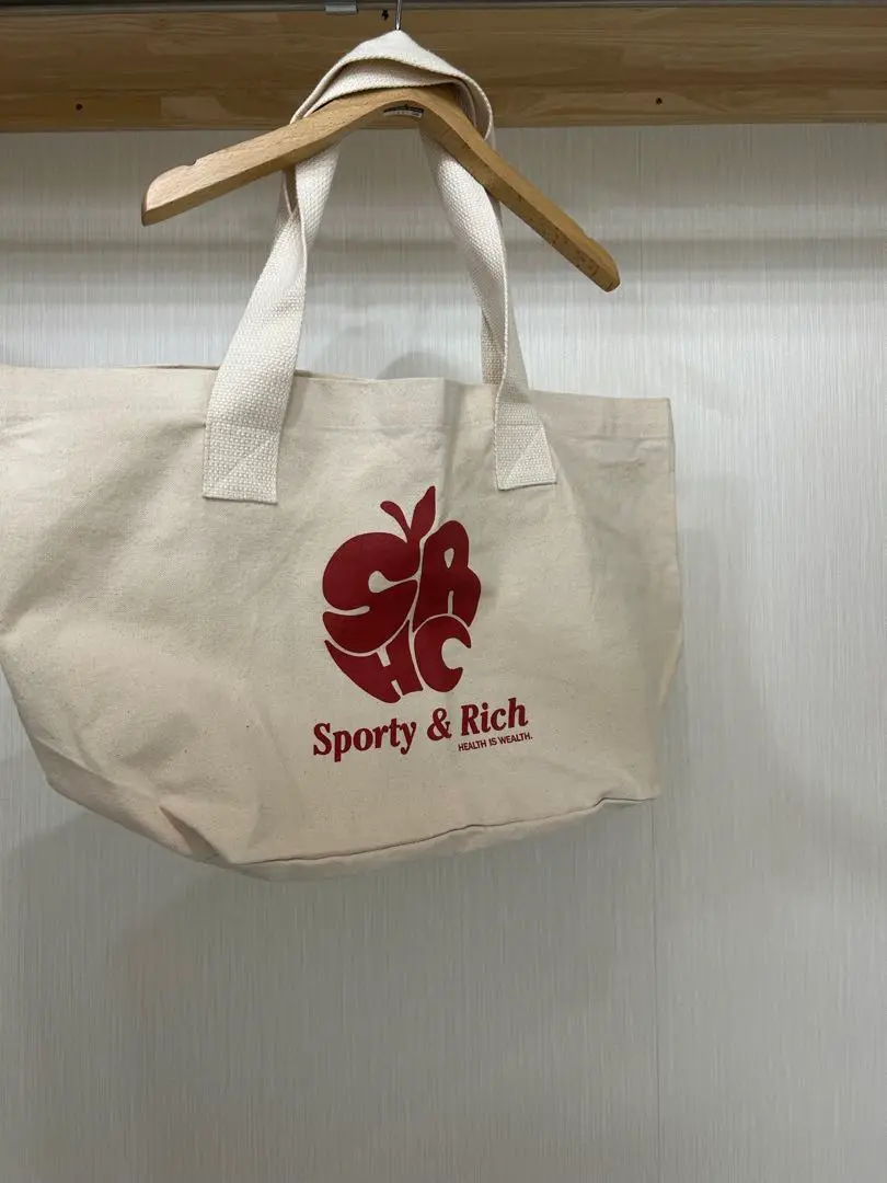 【adidas Originals × Sporty & Rich】キャンバストートバッグ adidas Sporty & Rich Canvas Bag - White | Free Shipping with