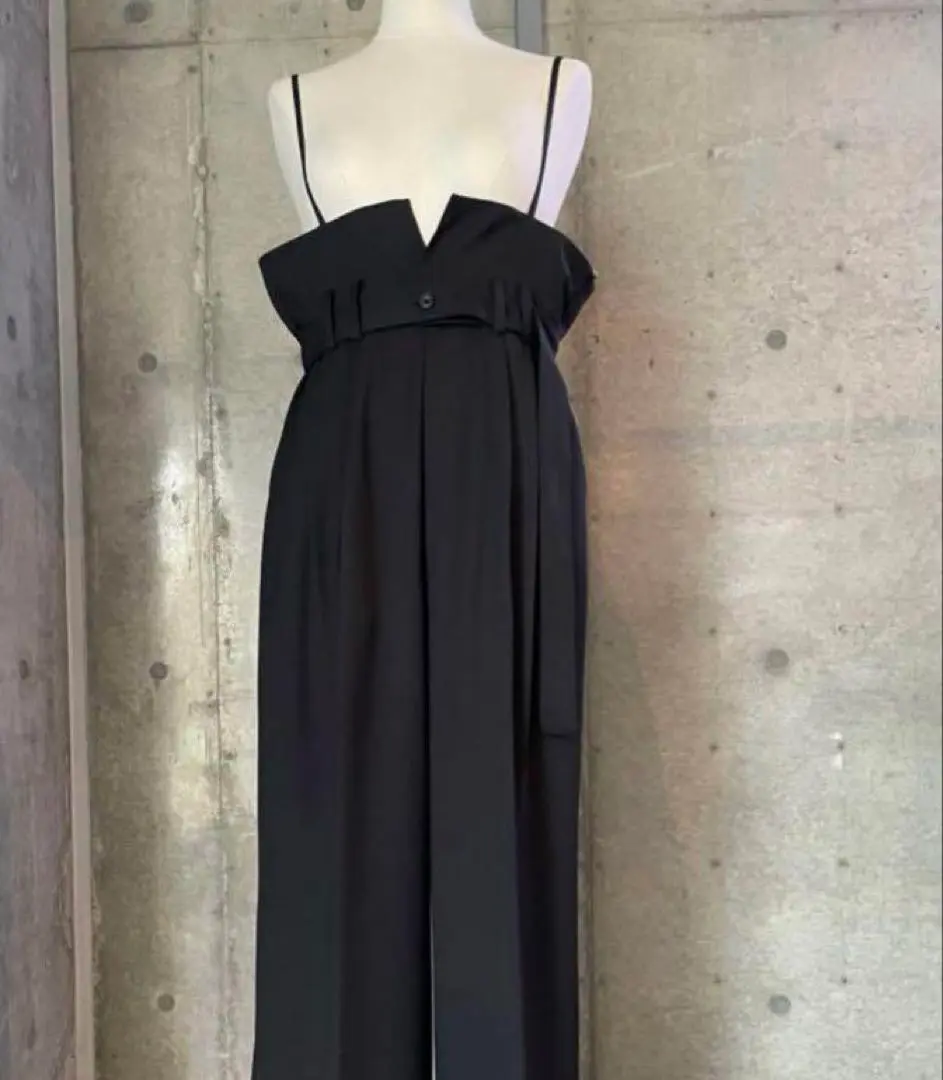 roughlow ハイウエストワイドサロペット○グレー ur's - 新品 ユアーズ ur's ハイウエストワイドサロペット