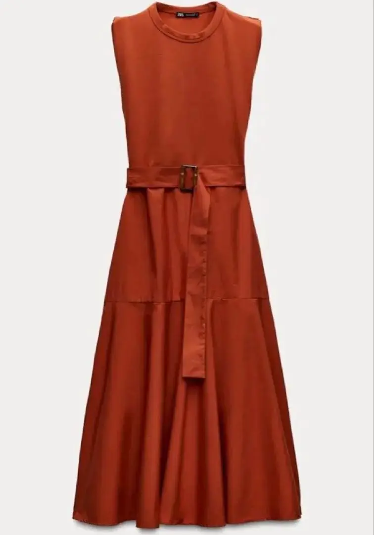 海外買付【ZARA】コントラスト ミディワンピース ベルト 海外買付【ZARA】コントラスト ミディワンピース ベルト (ZARA