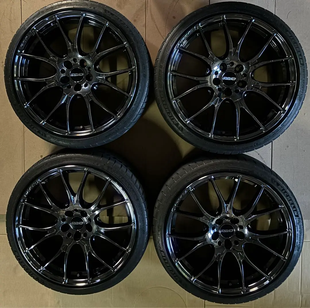 RAYS ホムラ 19インチ美品 RAYS (4本セット価格) 19インチ 8.0J 5/114.3 レイズ HOMURA