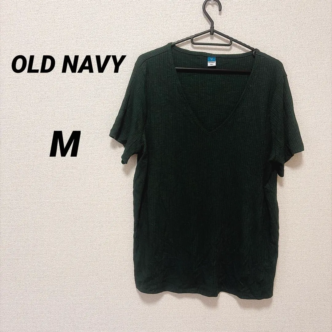 Thumbnail of OLD NAVY 【M】Dark Green V-Neck T-shirt