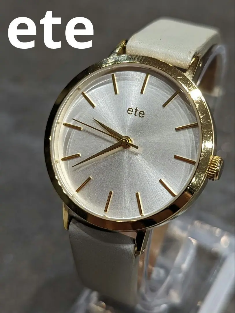 ete グレーレザーベルト腕時計 ete グレーレザーベルト腕時計