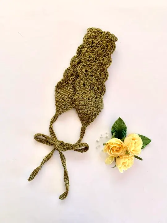Thumbnail of Hand-knitted hairband, handmade