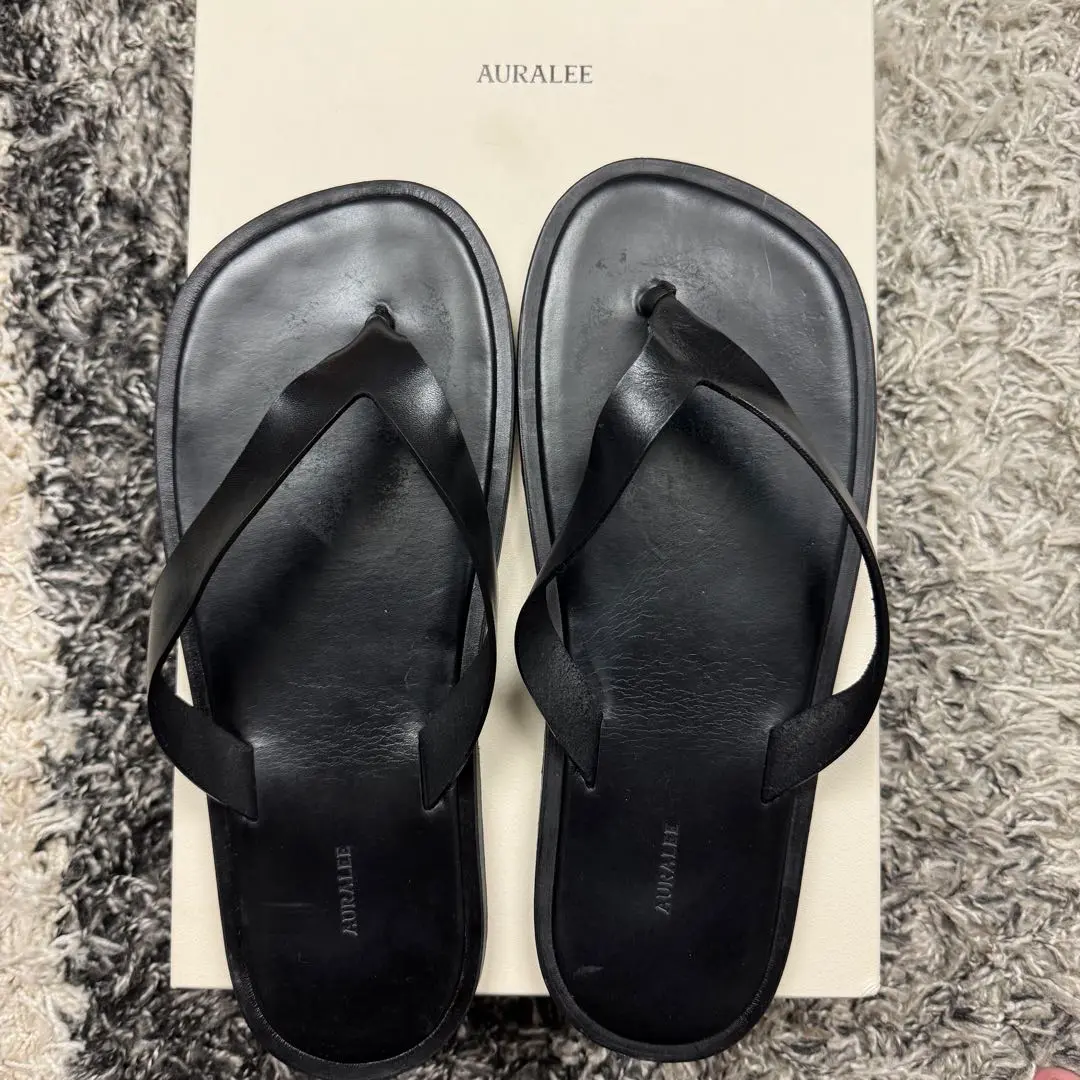 【25SS】AURALEE トングサンダル ブラック 25SS AURALEE ブラック トングサンダル