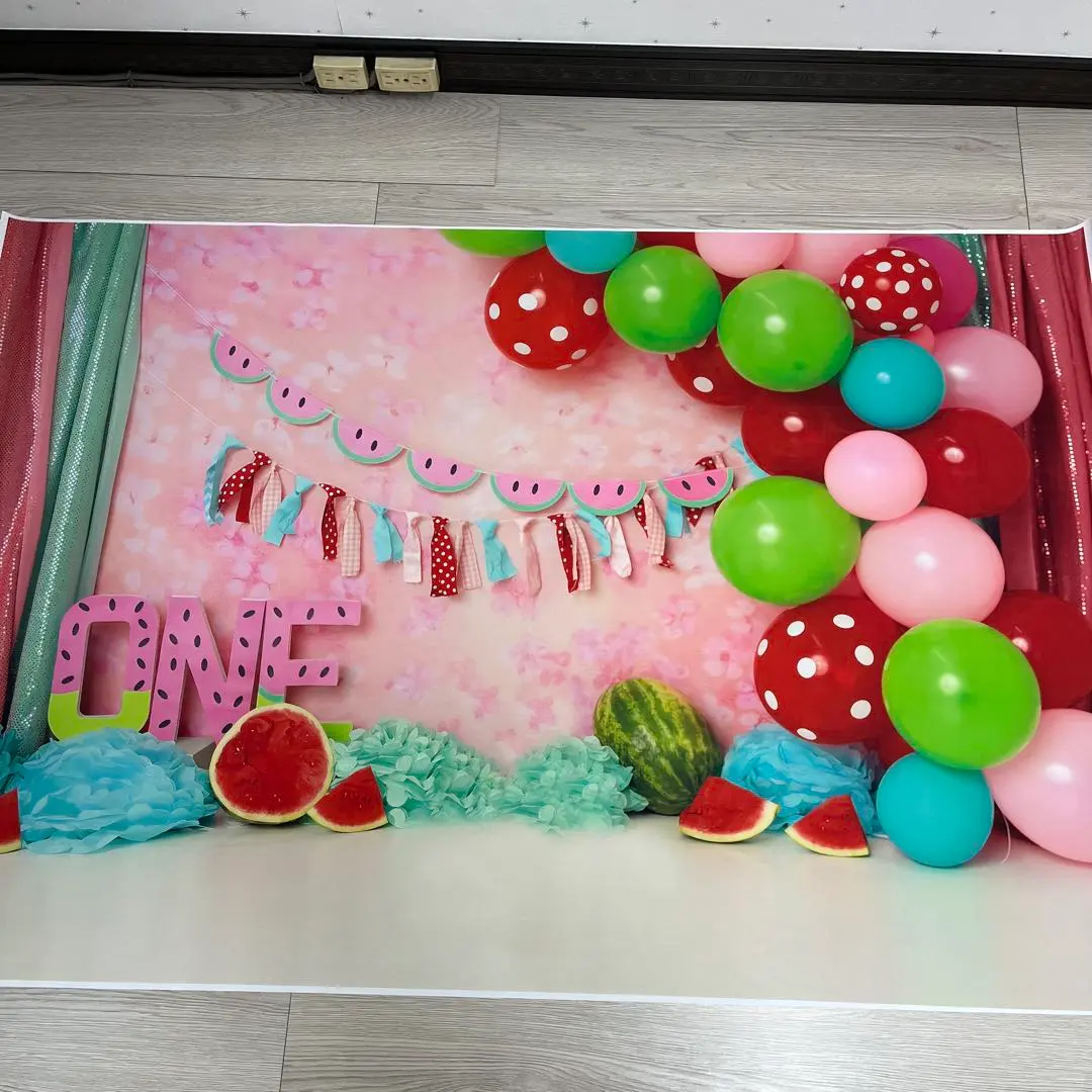 Thumbnail of Backdrop: watermelon, summer, balloons