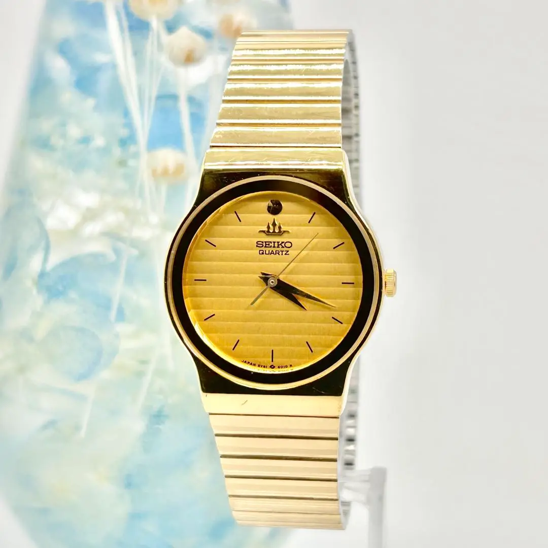 人気　SEIKO ゴールド 5Y91-6040 メンズ腕時計　美品 Yahoo!オークション - 【W111-6】動作品 電池交換済 SEIKO