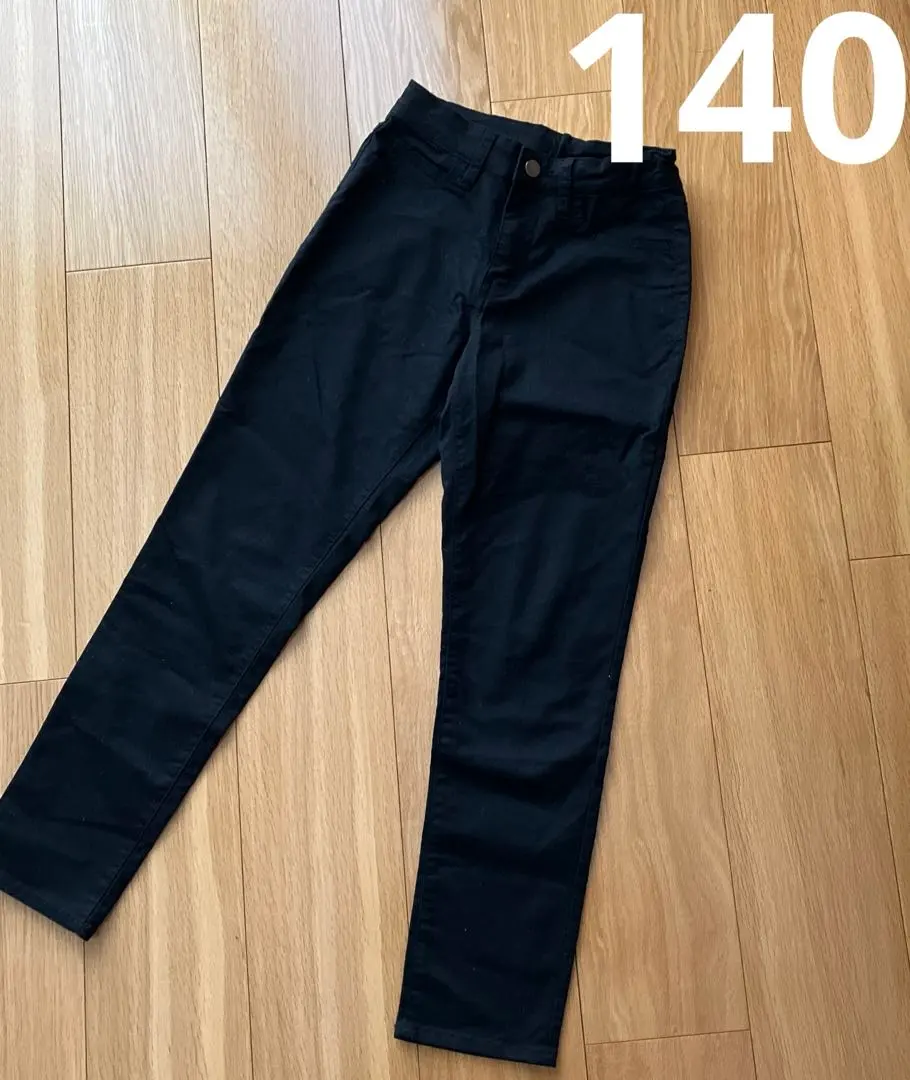 Thumbnail of Black pants, size 140, with adjustable waist