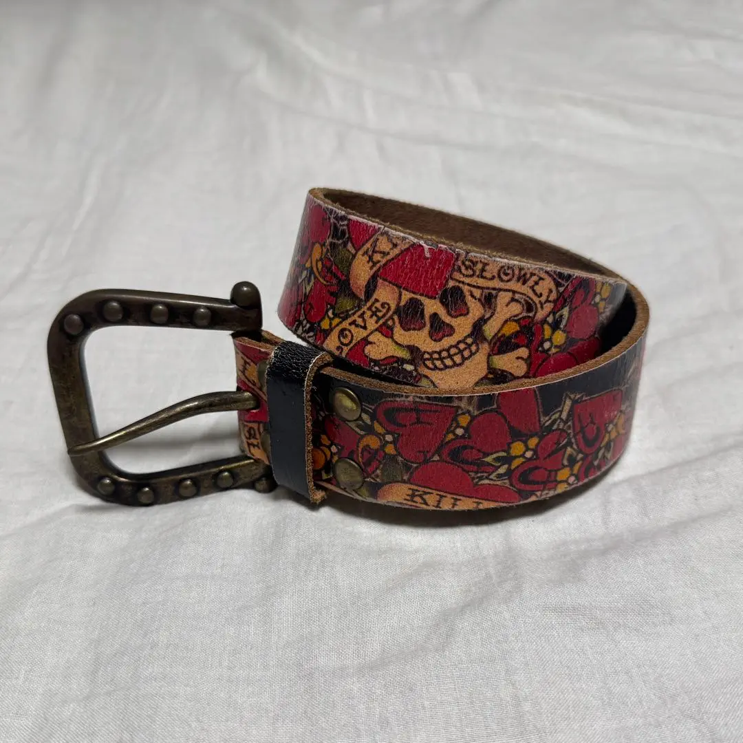 新品未使用　Ed Hardy レザーベルト　エドハーディー　デッドストック Ed Hardy（ベルト）のフリマアイテム一覧