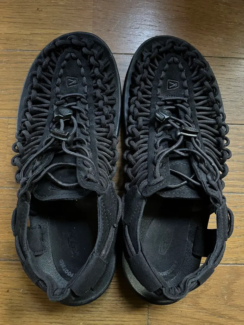 Thumbnail of KEEN Black Sport Sandals with Woven Design