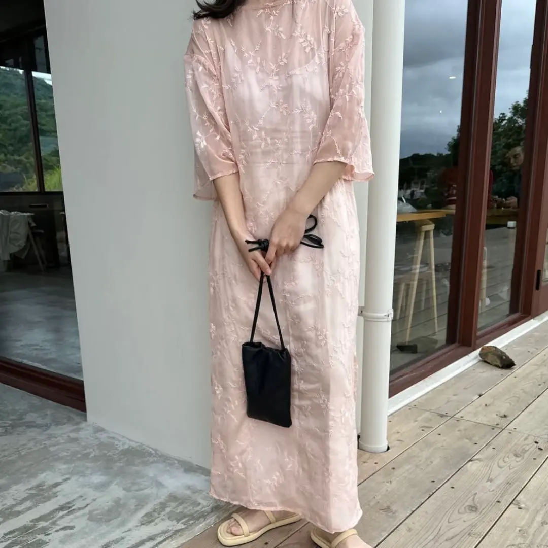 アメリヴィンテージ Ameri★FLOWER EMBROIDERY DRESS セール】FLORA EMBROIDERY MESH DRESS（ドレス）｜Ameri（アメリ