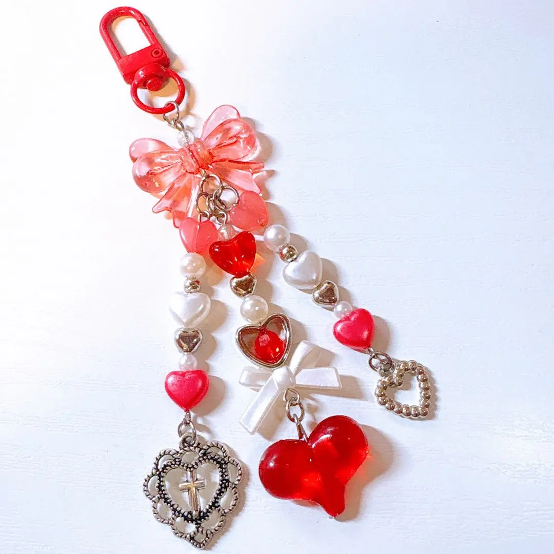 Thumbnail of Oshi Color Bead Keychain Collect Book Red 07 Charm