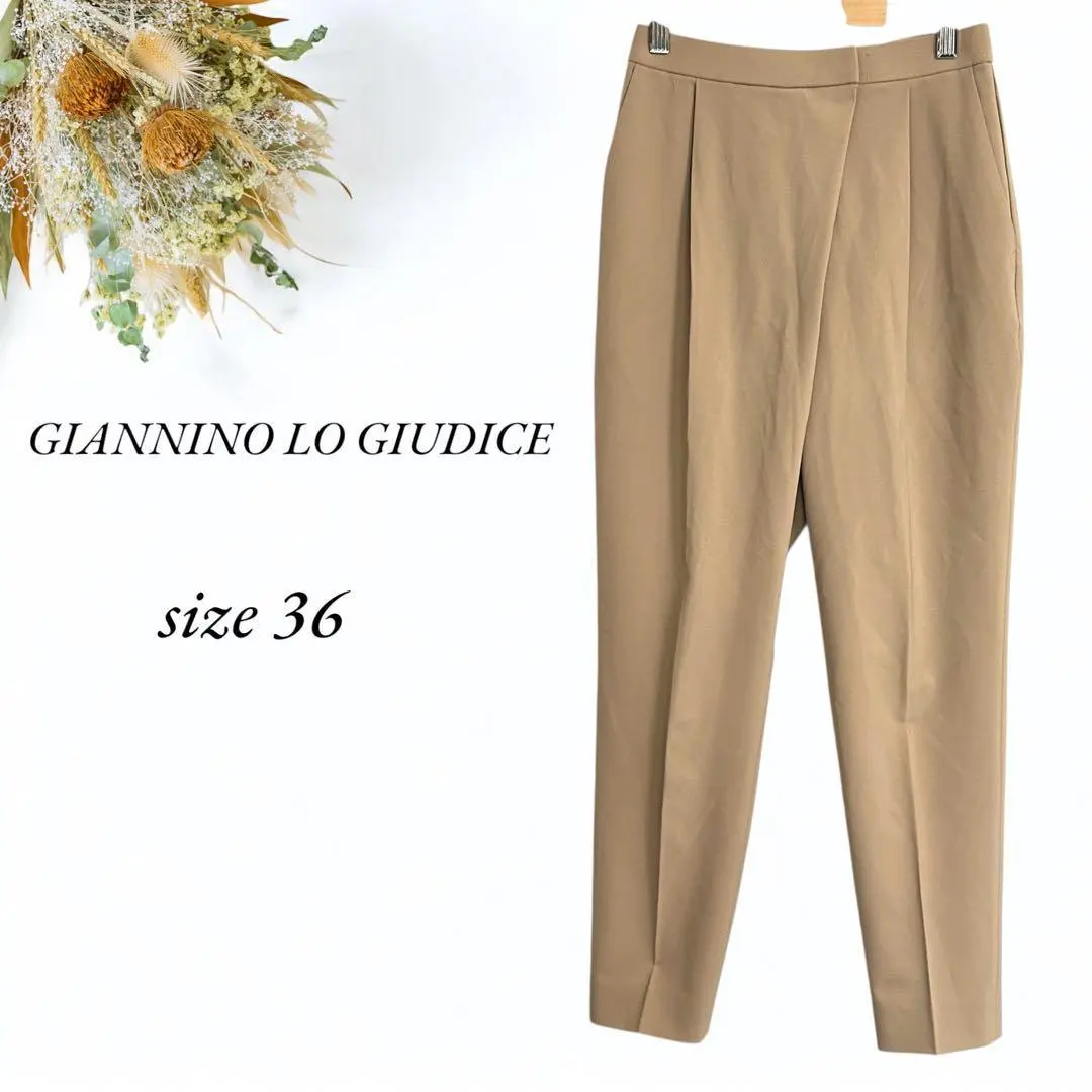 Thumbnail of GIANNI LO GIUDICE Tapered Pants 36 Beige Business 3716