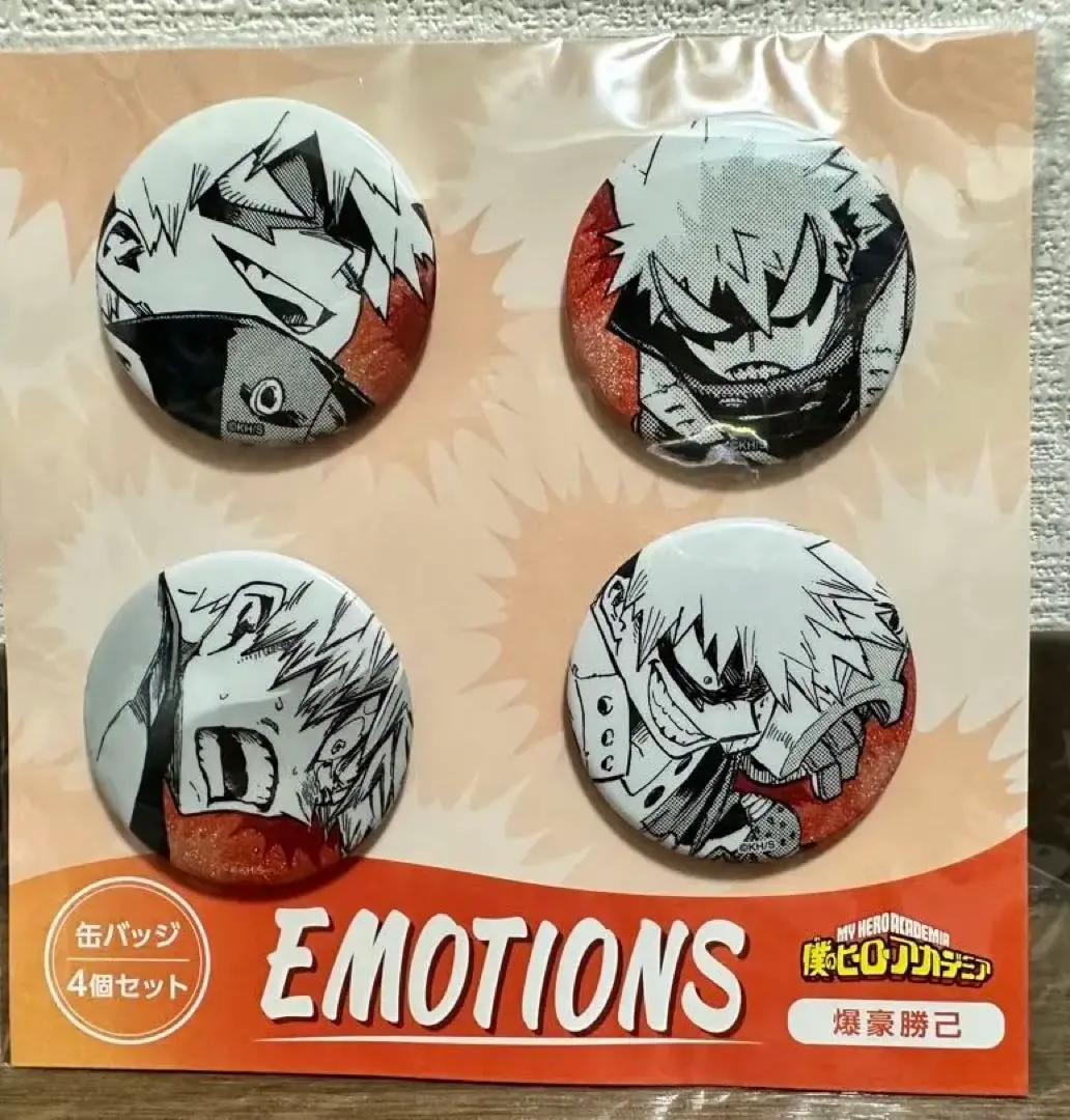 僕のヒーローアカデミア　ヒロアカ　缶バッジセット　EMOTIONS　爆豪　緑谷 僕のヒーローアカデミア』缶バッジ4個セット EMOTIONS
