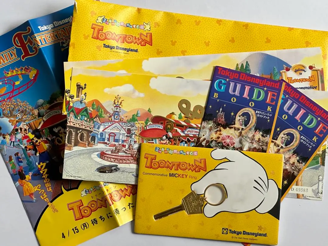 東京ディズニーランド　トゥーンタウンオープン記念パスポート　未使用2枚セット 26年前に購入したトゥーンタウンオープン記念パスポートを使用し