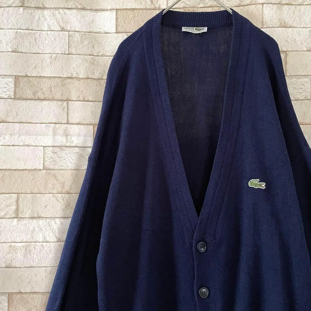 LACOSTE 拉科斯特 開襟衫 西班牙製 刺繡 深藍色 的縮圖
