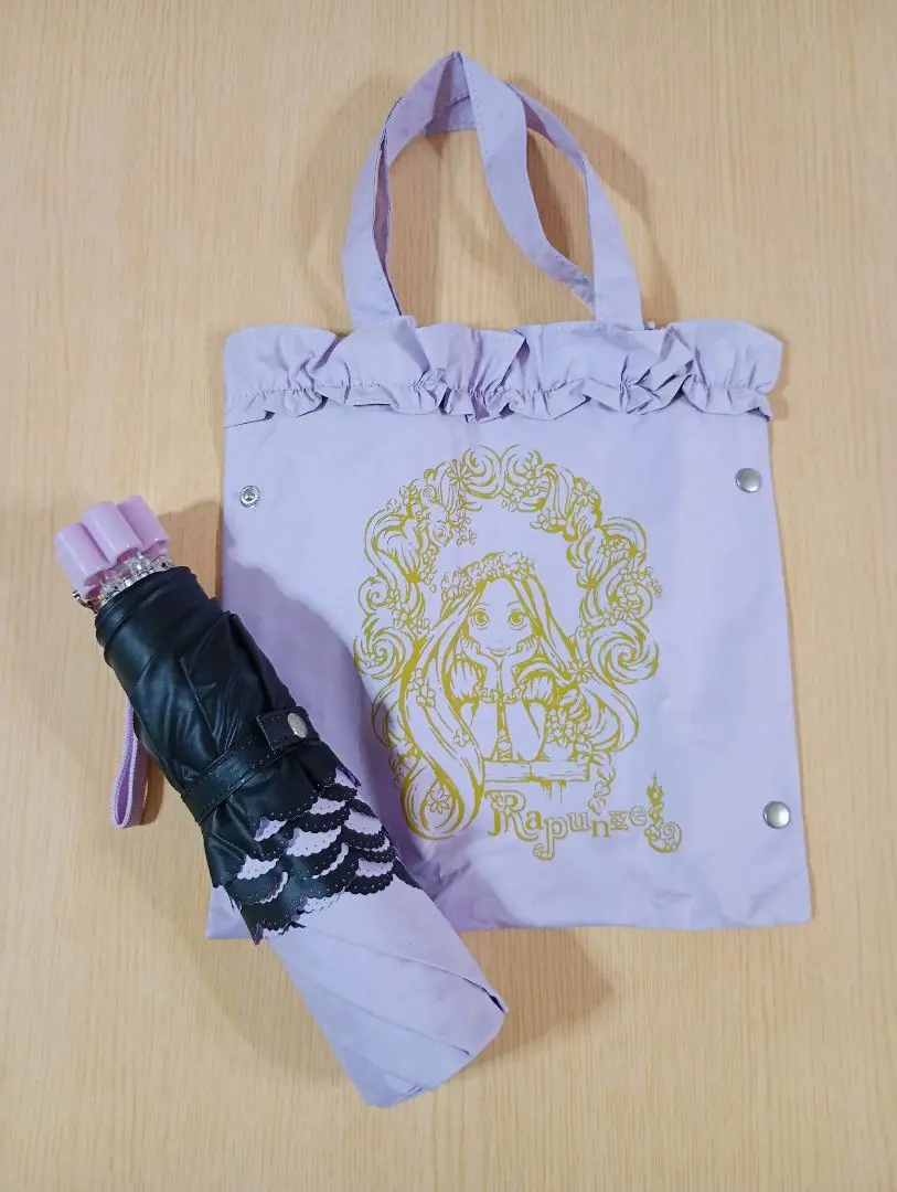 Angelic Pretty ラプンツェル 傘 晴雨兼用 新品未使用 タグ付き 完売品！新品タグ付き☆塔の上のラプンツェル折りたたみ傘 晴雨