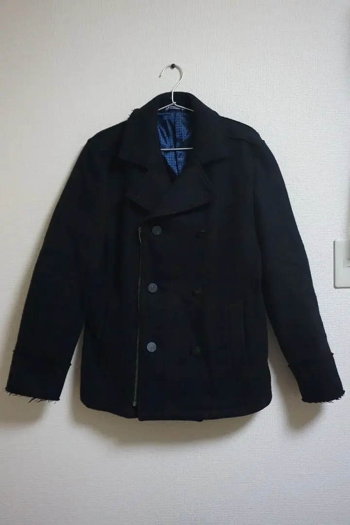 LANVIN ネイビー ピーコート ウールコート 2025年最新】LANVIN en Bleu メンズ ピーコート・ウールコートの