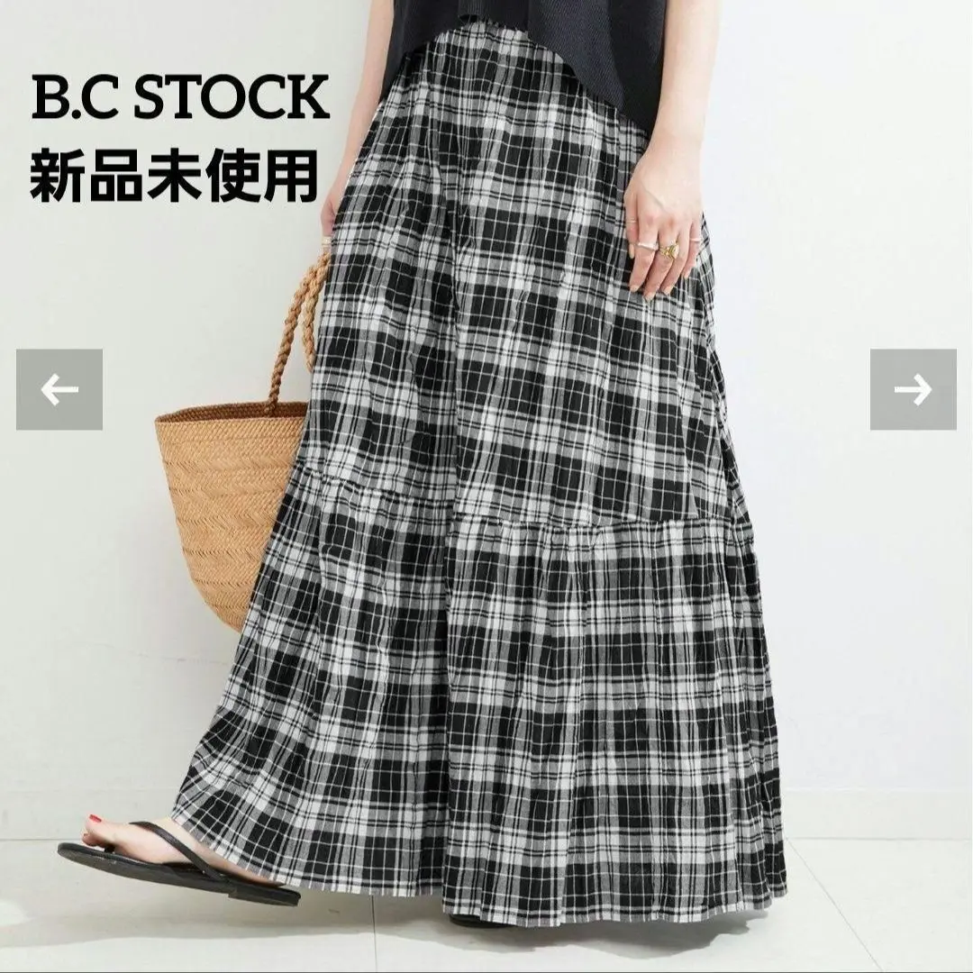 2025年最新】b.c stock 先染めチェッククリンクルスカートの人気