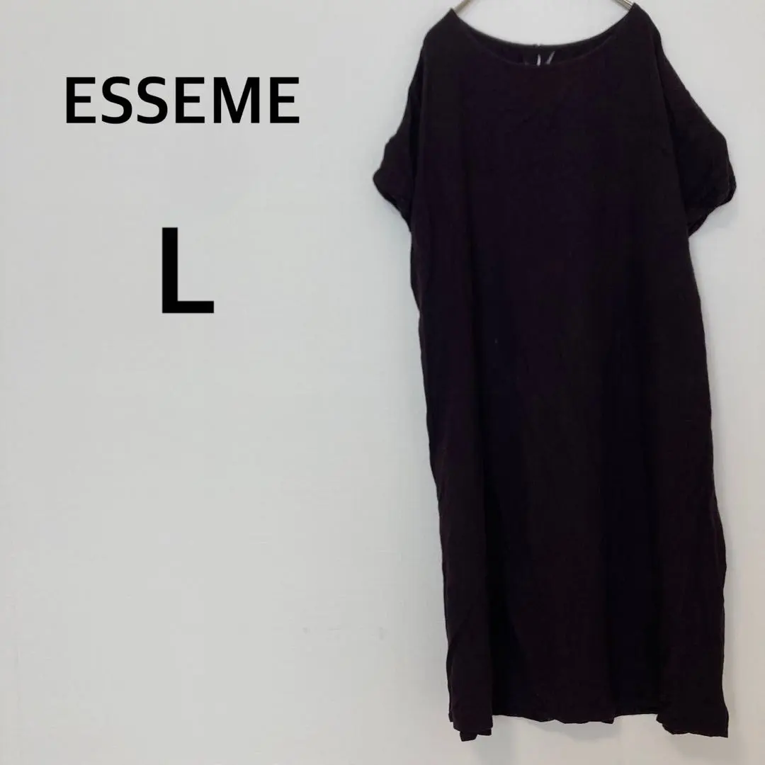 埃西姆 ESSEME 短袖針織連衣裙 【L】長款 寬鬆 的縮圖