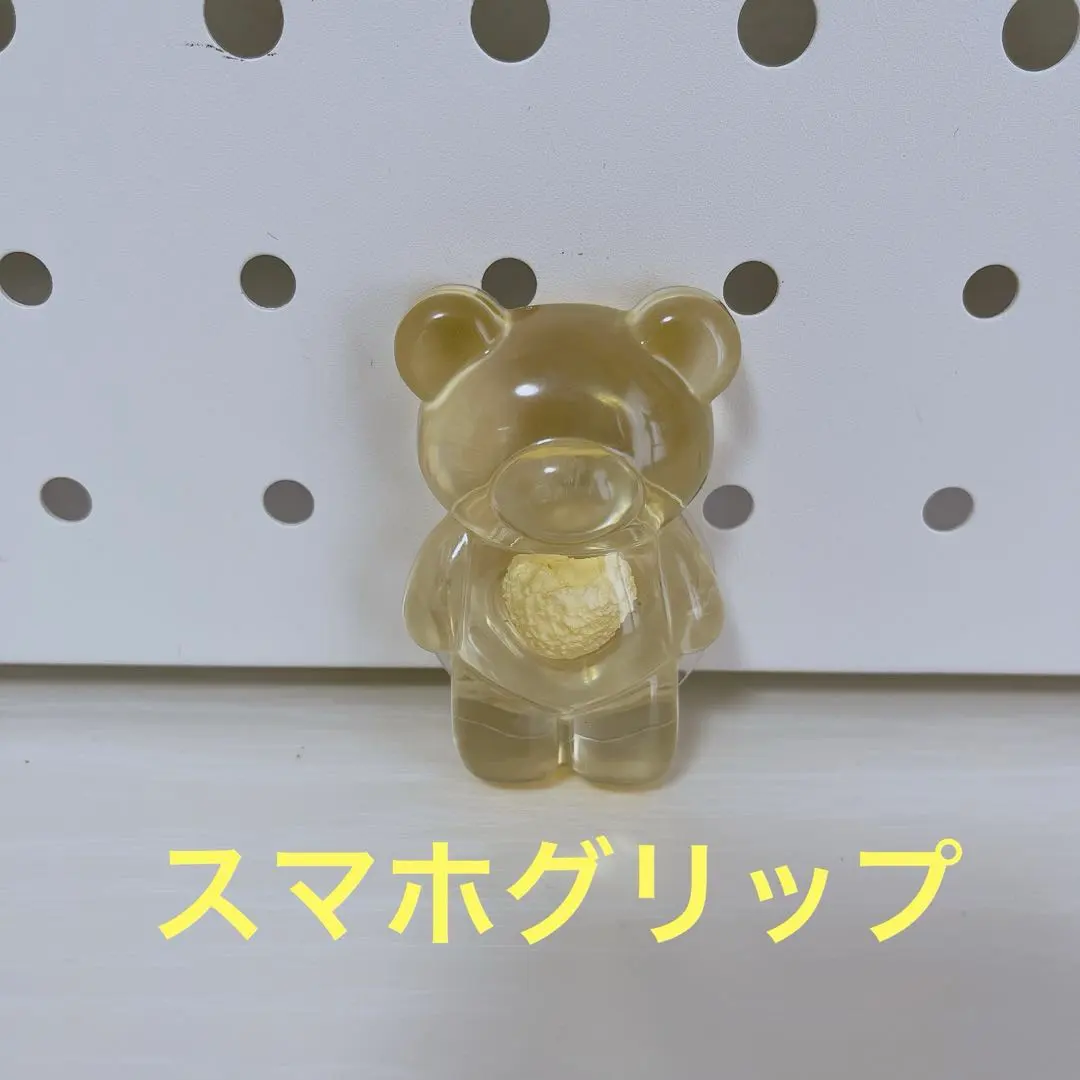 Thumbnail of ✨️Unused✨️ Foldable Smartphone Grip Adhesive Clear Yellow Bear