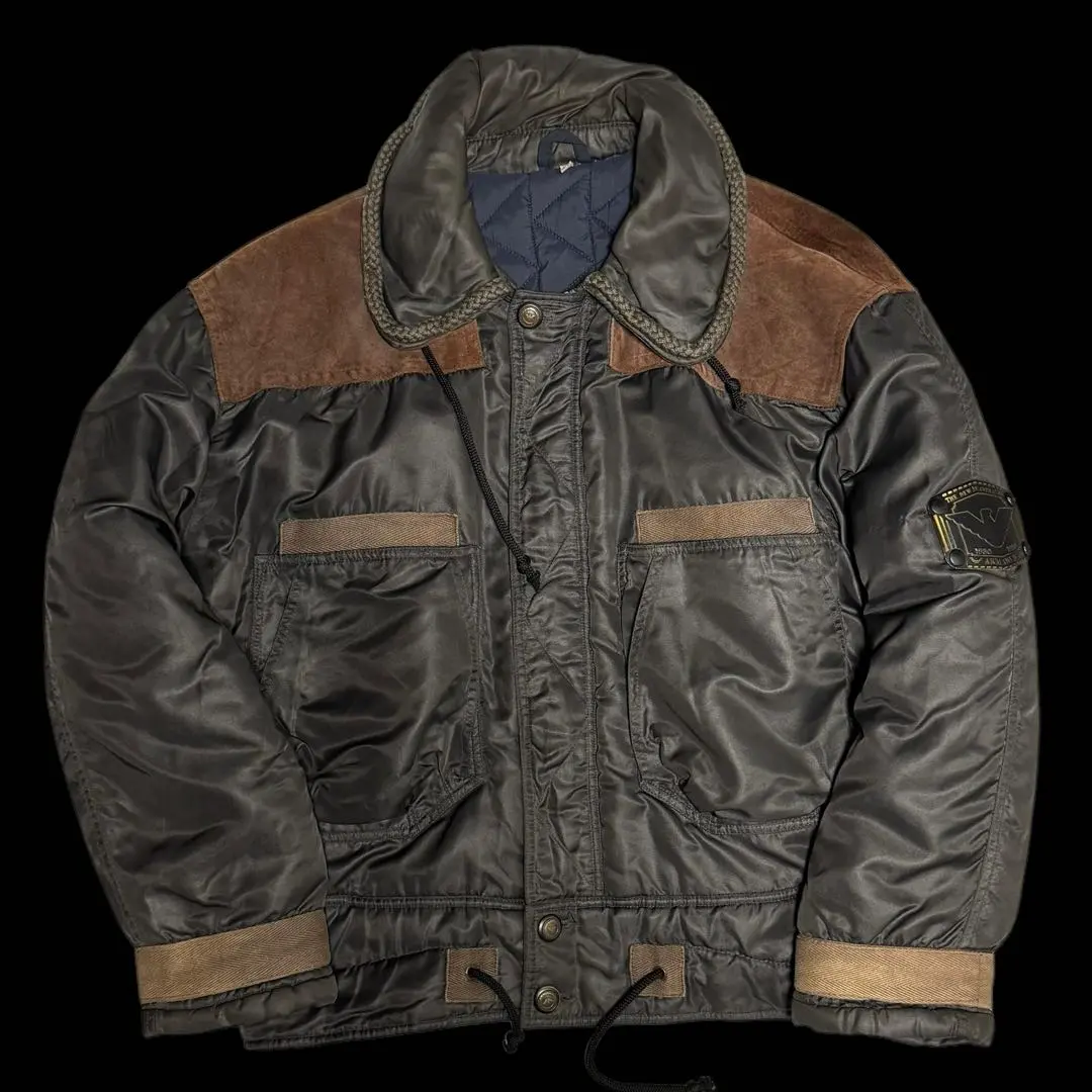 90s Armani jeans ma1 ボンバージャケット　イタリア製 2025年最新】アルマーニジーンズ MA-1・フライトジャケットの