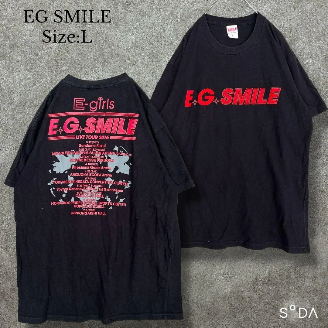 Thumbnail of ♡ Easy Smile [L] E-girls LIVE TOUR 2016 Tour T-shirt