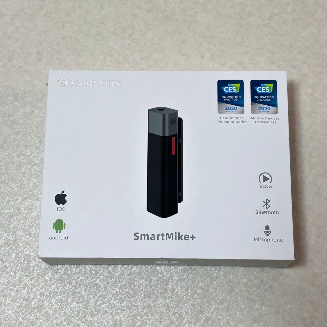 【未使用】サビネテックSabinetek SmartMike+ ブラック Sabinetek スマートマイク [1個] Bluetooth 小型 ワイヤレス