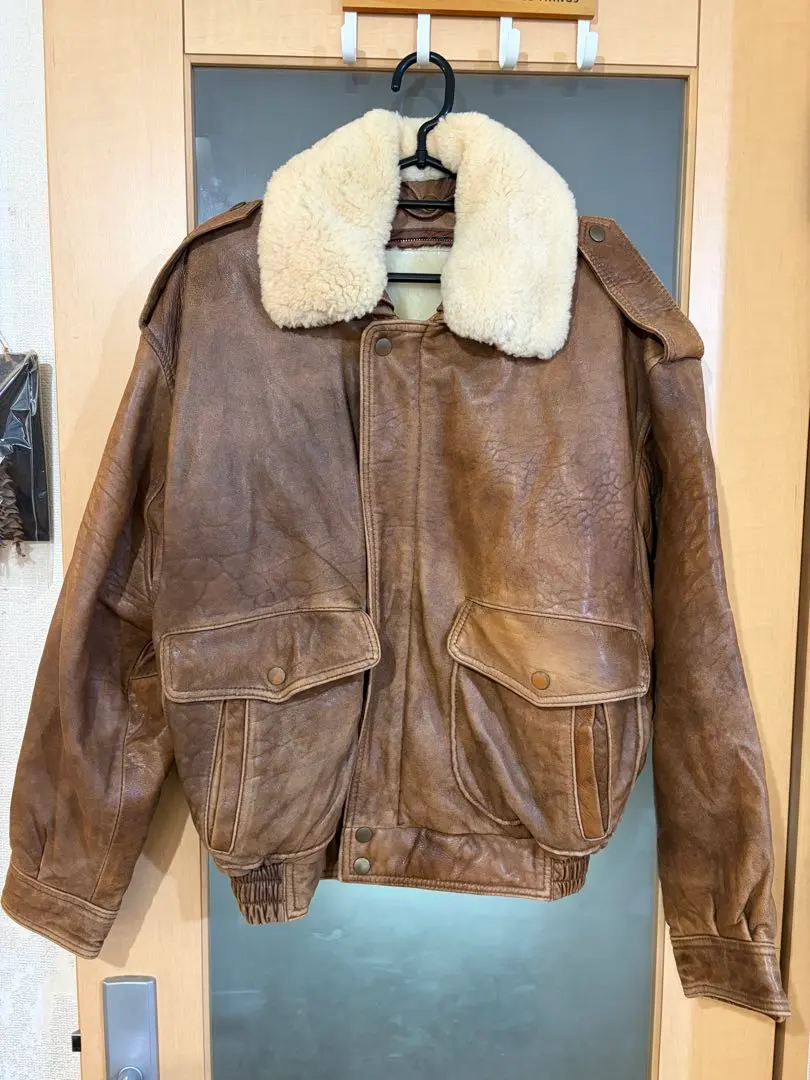 Thumbnail of 90s VINTAGE Brown Mouton Jacket Sheepskin B3