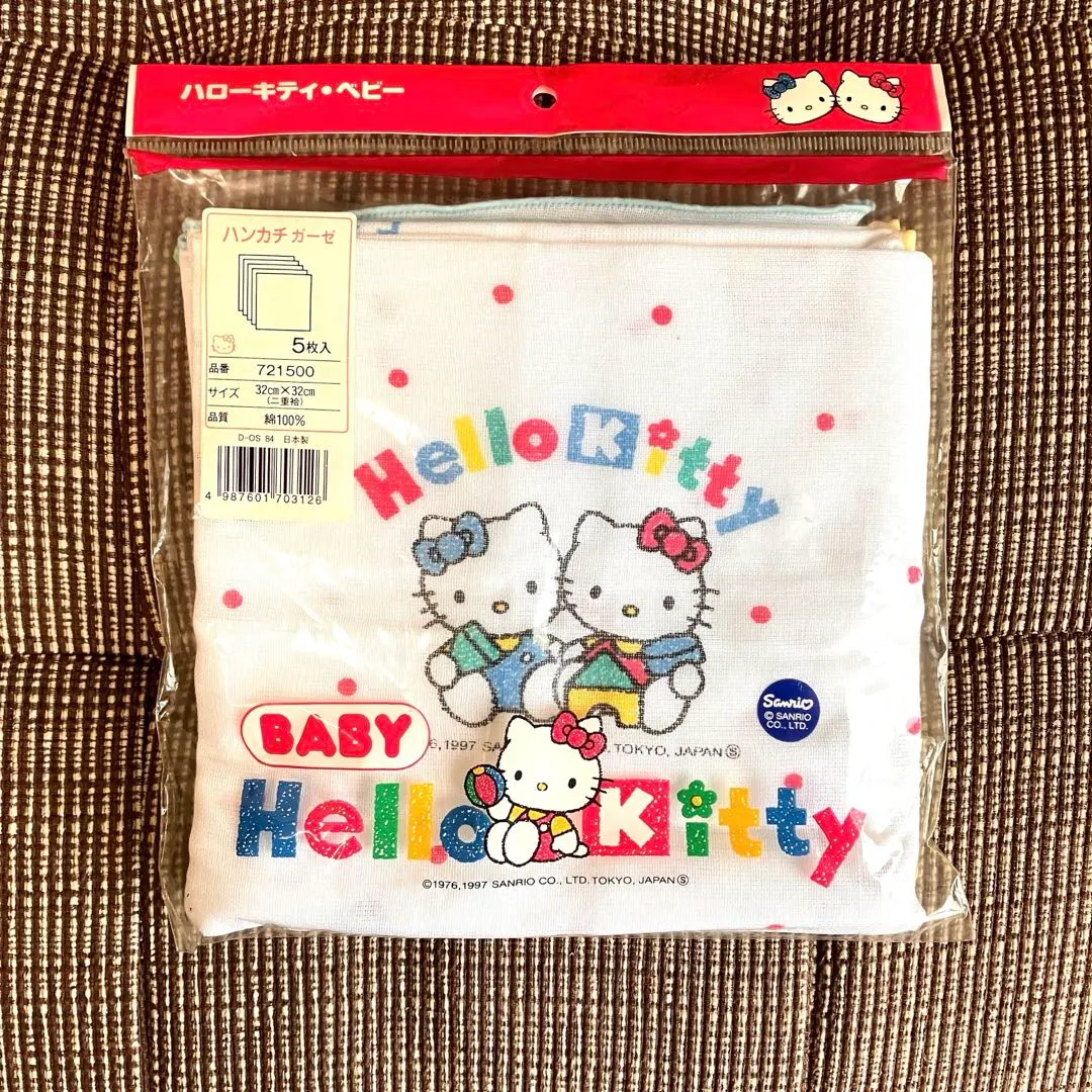 Thumbnail of 【Rare】1997 New, Unused Hello Kitty Mimmy Handkerchief Gauze - Heisei Retro