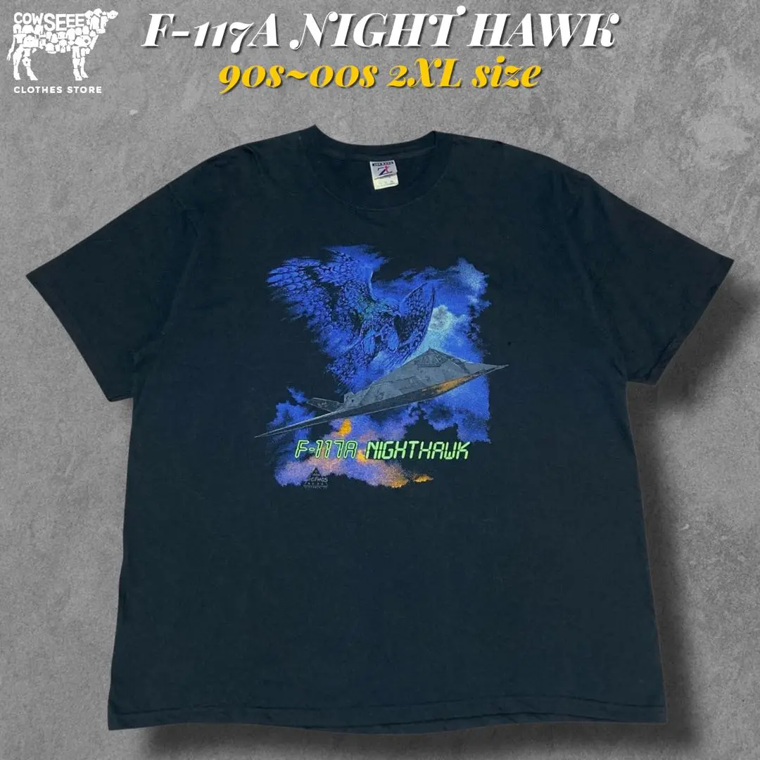 90年代00年代 F-117A 夜鷹 印刷T恤 實寸2XL 隱形戰機 的縮圖