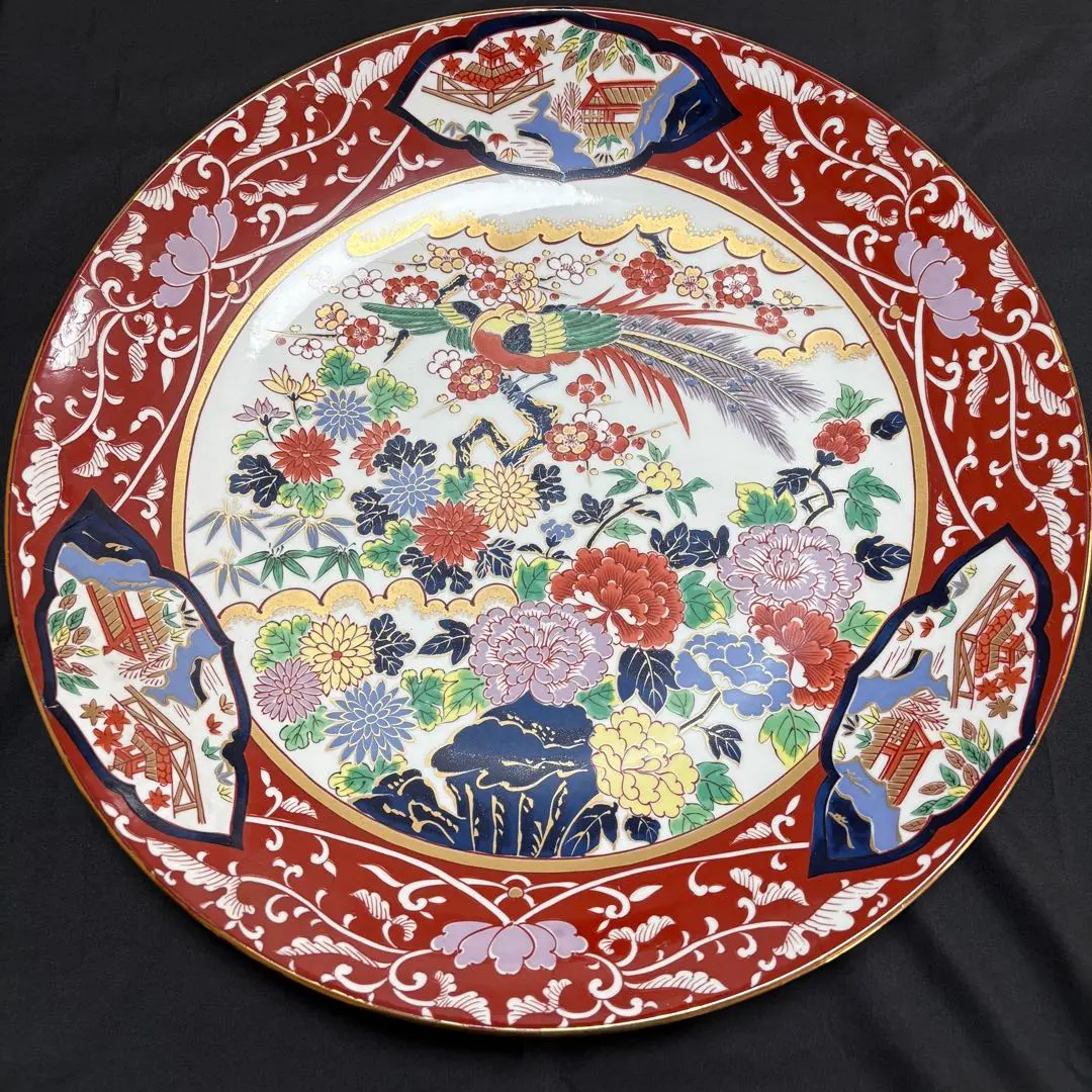 有田焼 静山作 大皿 40cm 大皿 3枚 陶器 丸皿 Yahoo!オークション -「静山」(伊万里、有田) (日本の陶磁)の