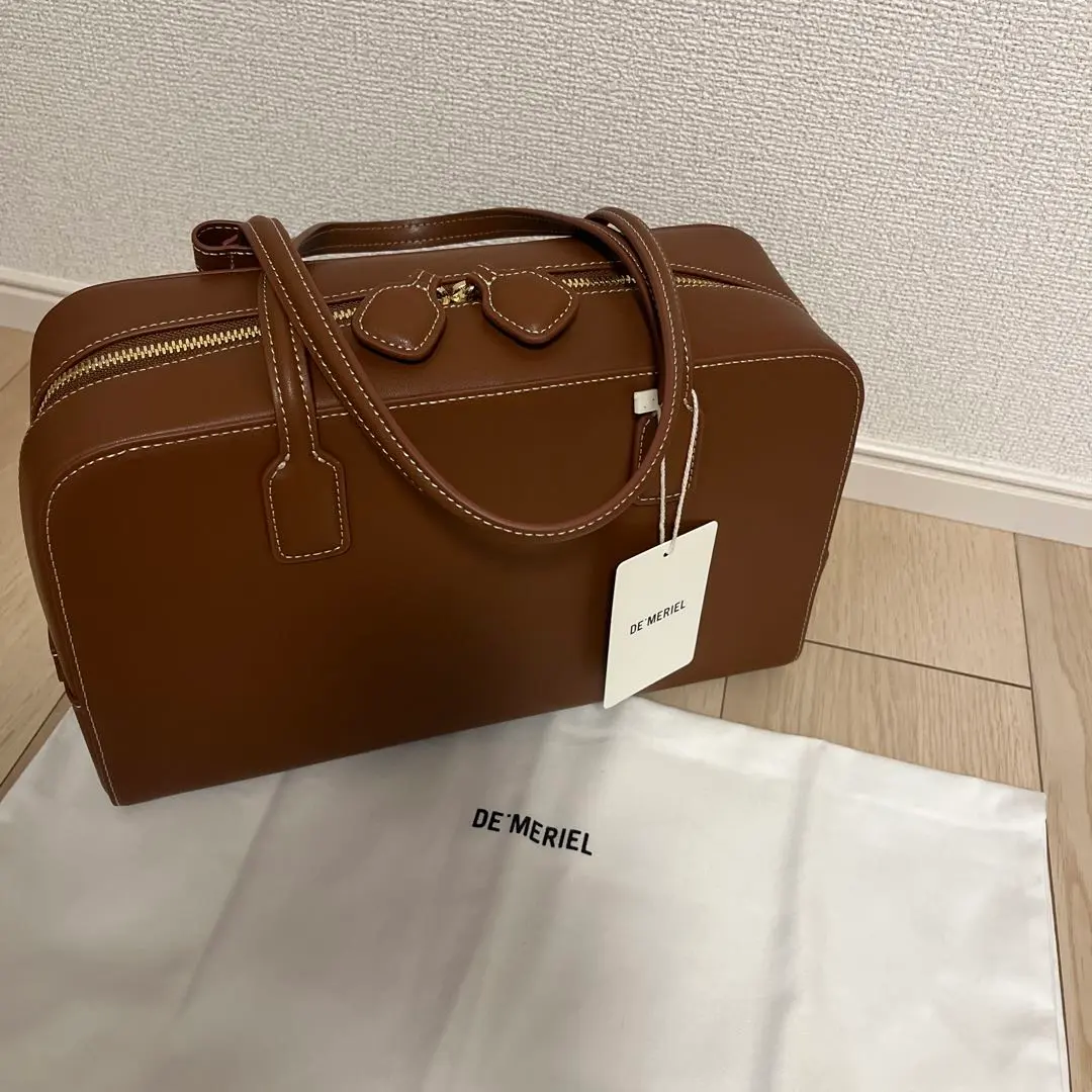 トートバッグ demeriel Cayley Boston Bag Choco Brown DE MERIEL】Cayley Boston Bag Plus☆24SS☆韓国 人気☆バッグ