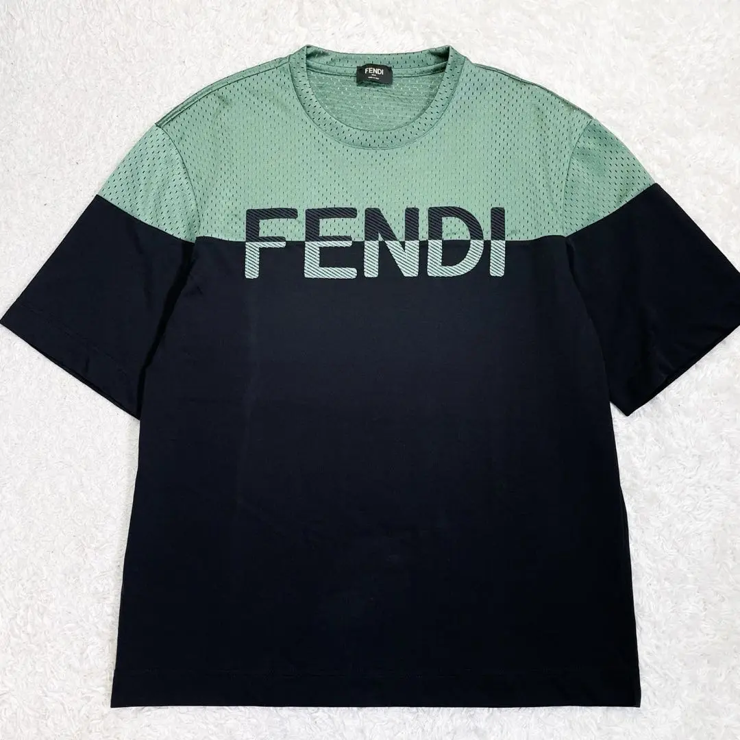 FENDI★メッシュスリーブクルーネックTシャツ ネイビー★送関込 2025年最新】fendi tシャツ メッシュの人気アイテム - メルカリ
