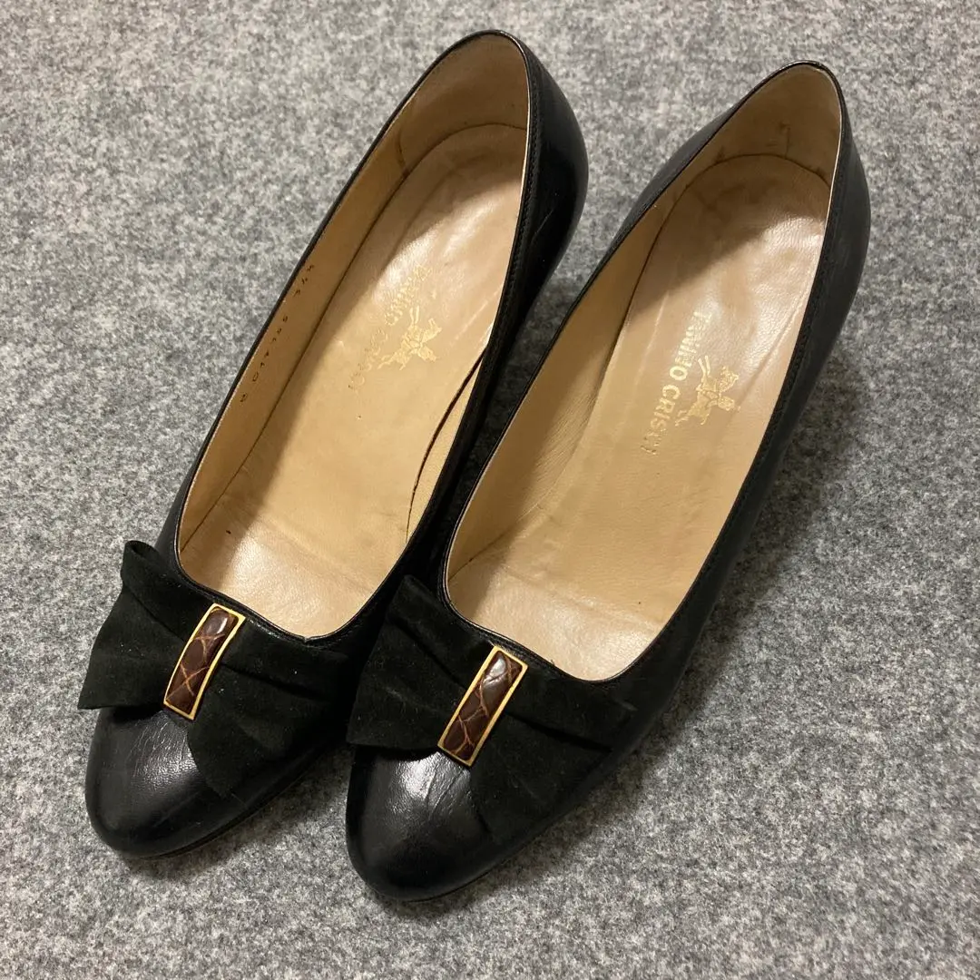 ✨ほぼ未使用✨TANINO CRISCI　パンプス　リボン　24cm グレー ✨ほぼ未使用✨TANINO CRISCIパンプスリボン24cm グレー