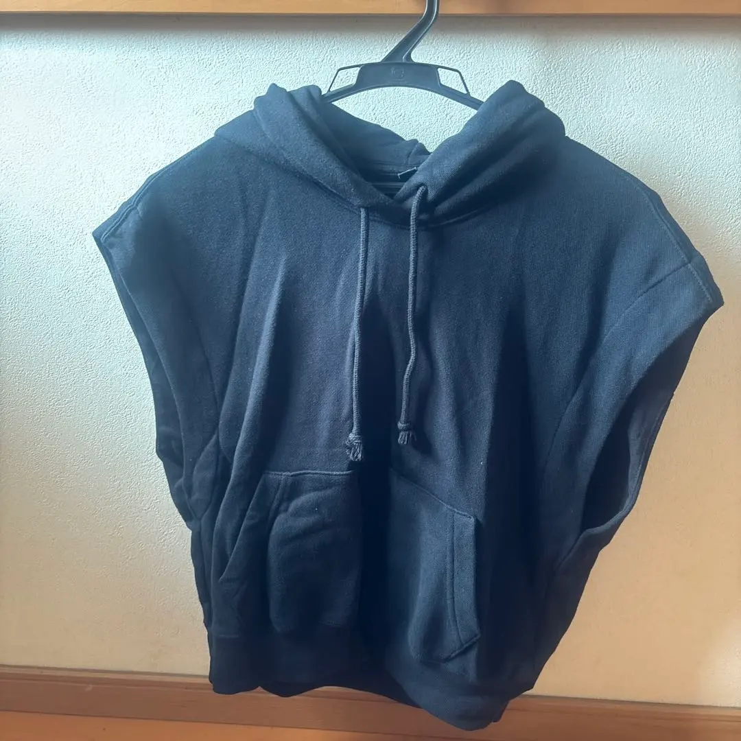 Thumbnail of UNIQLO hooded vest, black