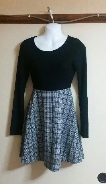 Thumbnail of LIP SERVICE Black Checkered A-line Dress