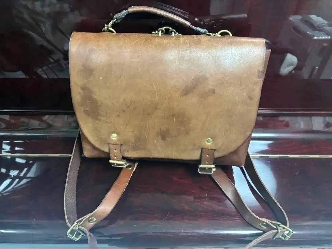 ヘルツ鞄　ナレッジバッグ　肩当て付き　Ｓ　丸台おこし&ループ　追加オーダー品 ヘルツ鞄ナレッジバッグ肩当て付きS丸台おこし&ループ追加
