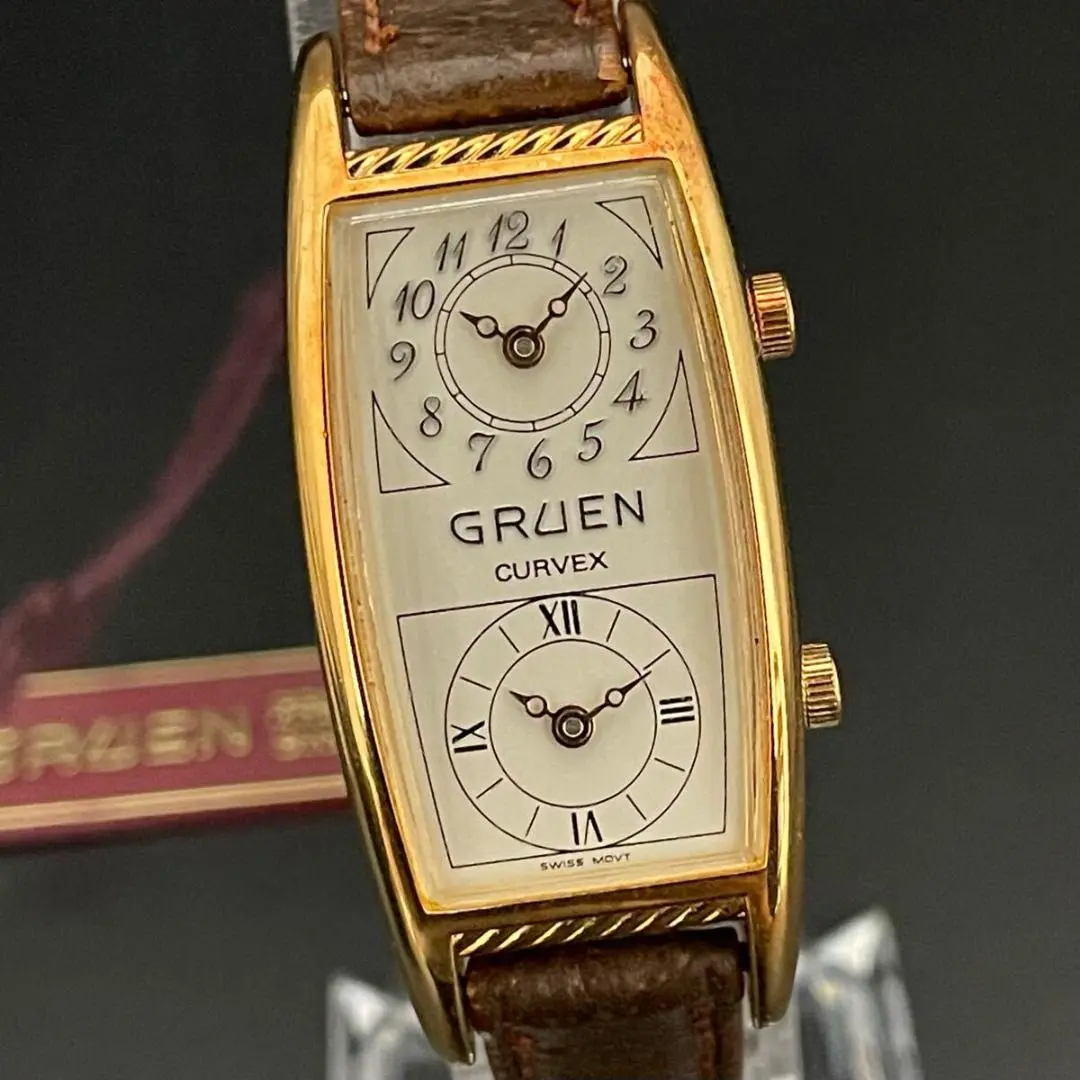 GRUEN グリュエン/CURVEX カーベックスクオーツ腕時計 スモセコ グリュエン カーベックス 復刻 クオーツ スモールセコンド GRUEN