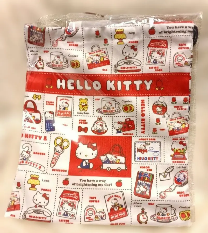 Thumbnail of Hello Kitty Retro Drawstring Pouch Multi-Pouch L Size with Handle Sanrio Avail