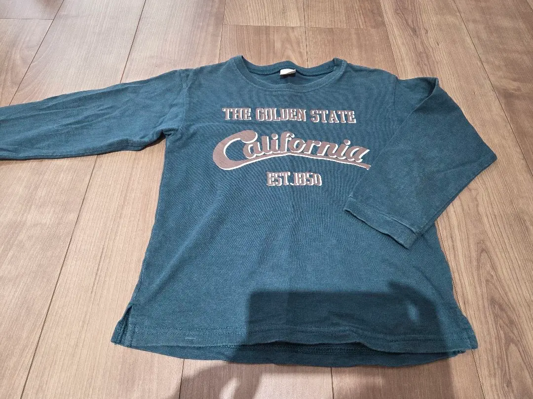 Thumbnail of Boy's petit main logo long-sleeved cut-and-sew shirt, long-sleeved T-shirt, size 120